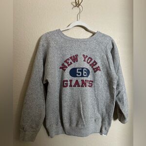 Vintage 80s Champion New York Giants Crewneck‎ Sweater Sz Large Grey Womens